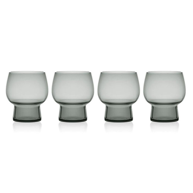 Mikasa Phoebe Double Old Fashioned Beverage, Set of 4, Smoke