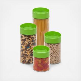 ColorPop 4-Piece Storage Jar Set