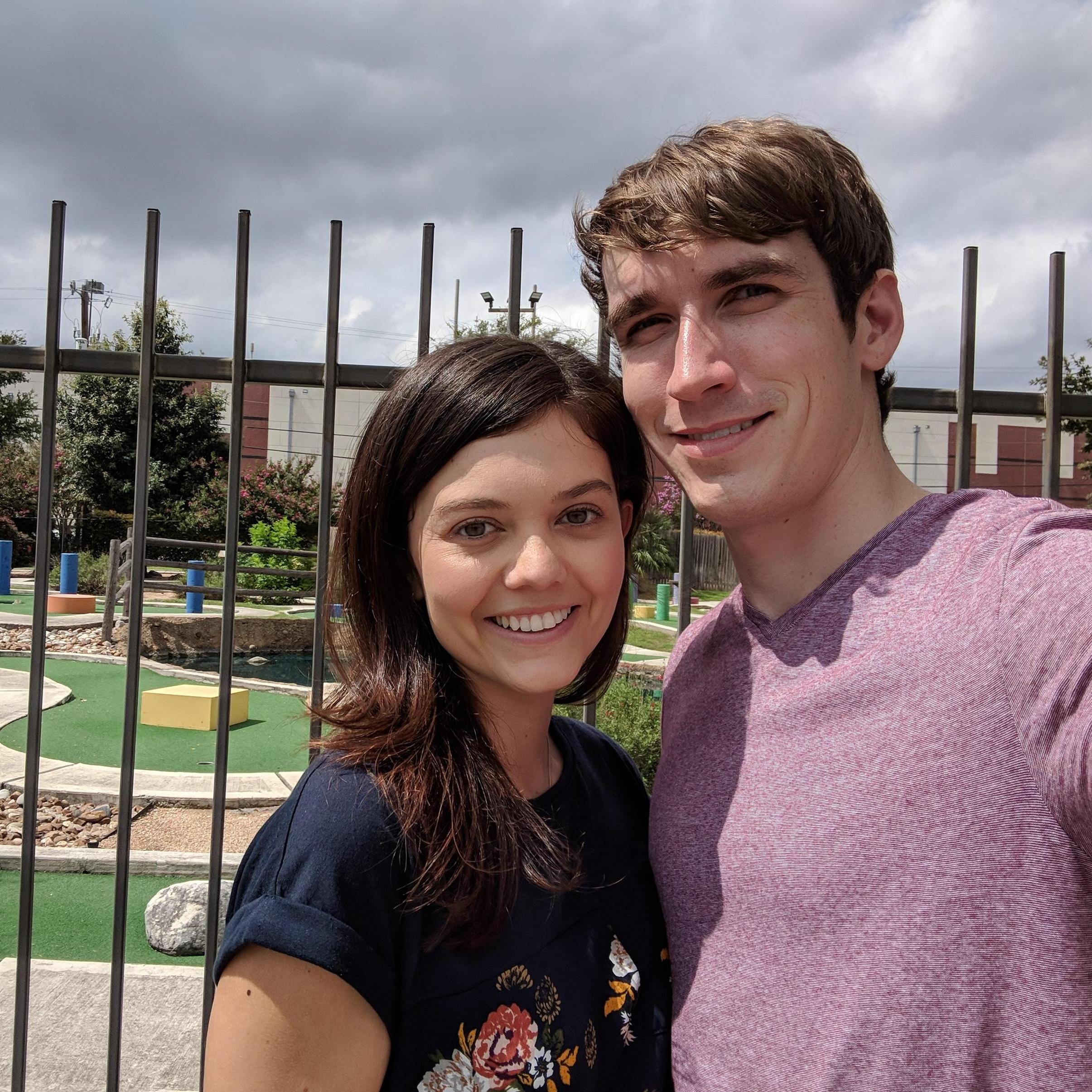 Jovanna beat Travis in mini-golf!