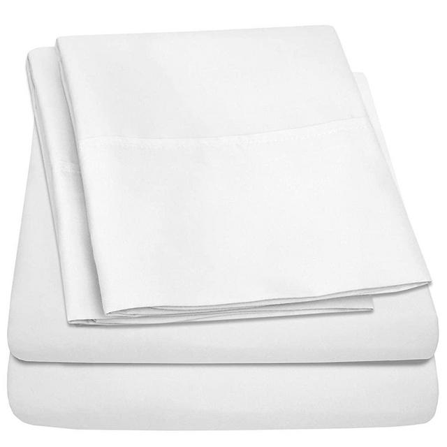 Premium Cotton Percale Bed Sheets - 100% Pure Cotton Egyptian Sheet Set- Made in Egypt - Extremely Soft Sheeting, Deep Pocket, Refreshingly Cool, Everlasting Comfort Bed Sheets - King, White