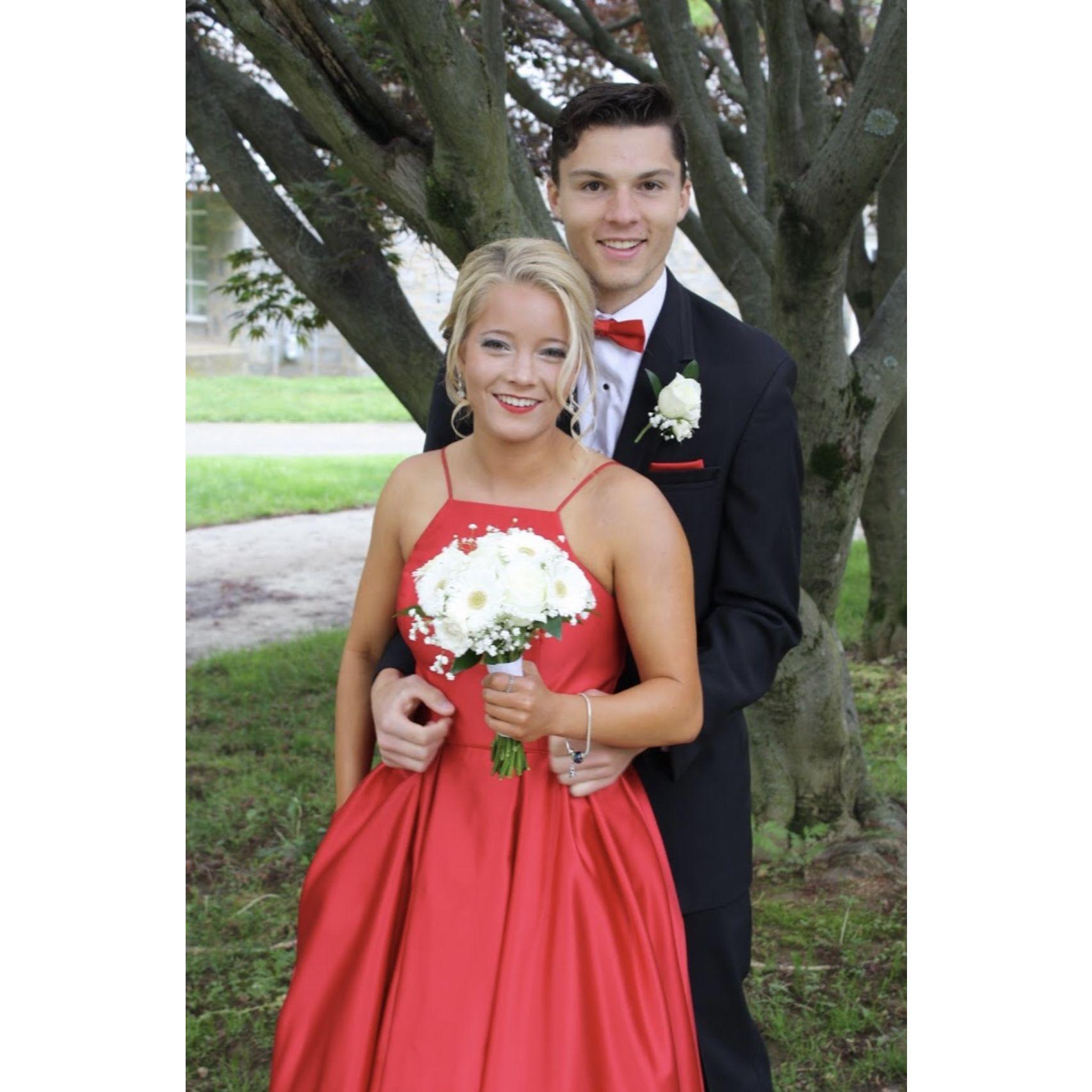 Senior year prom together in 2018