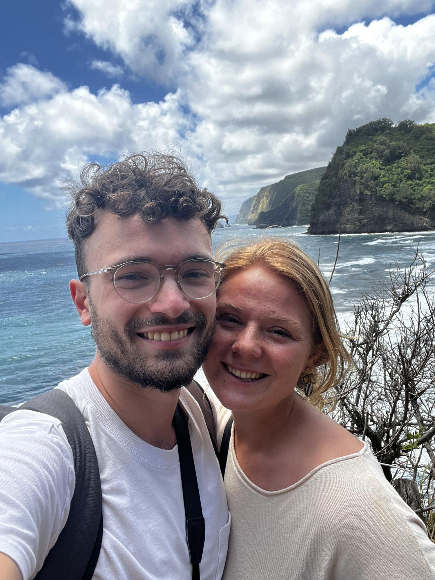 Date back in Pololū, little did I know in a few minutes we’d be engaged!