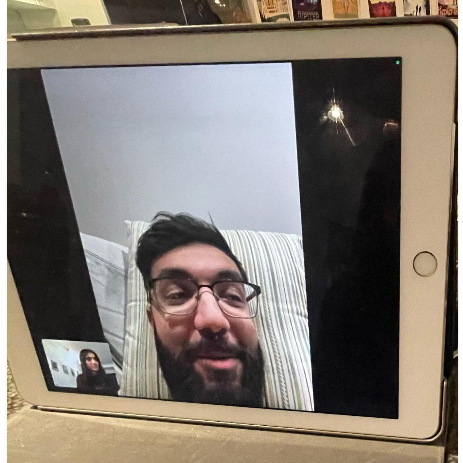 Our first facetime till 5 am discussing after watching the new Dr. Strange movie!