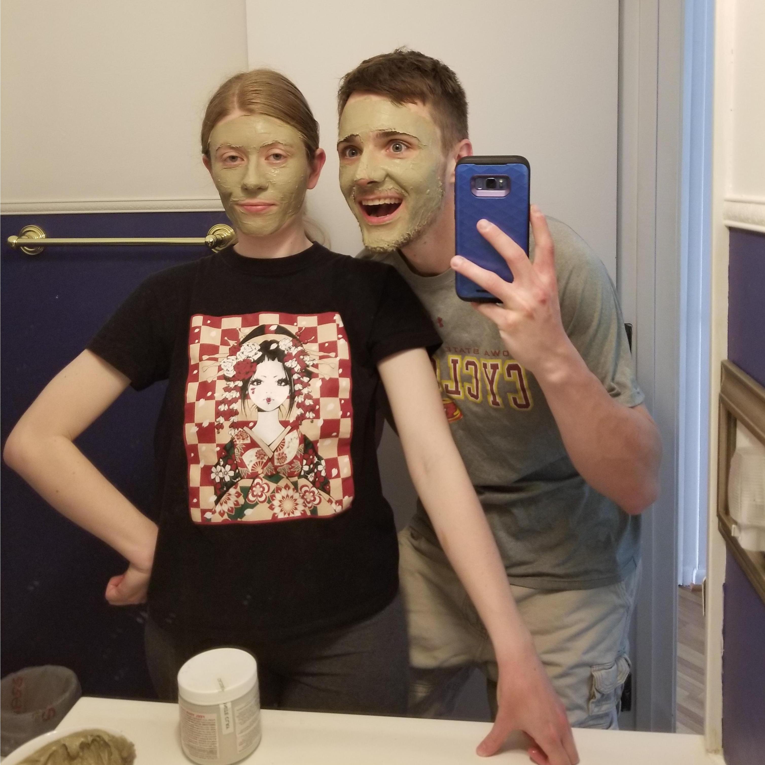 Marshall thought we should try exfoliating together.