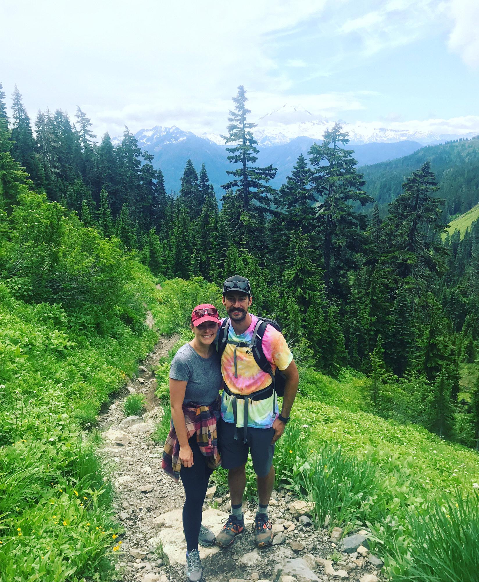 Hiking in the Mount Baker wilderness in Washington.