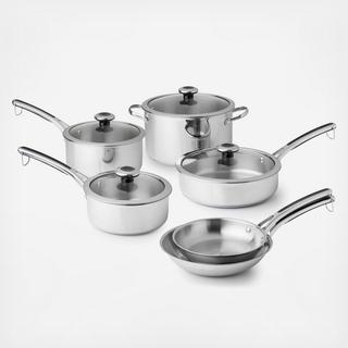 Copper Confidence Core Stainless Steel 10-Piece Cookware Set