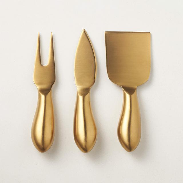 Helms Gold Cheese Knives Set of 3