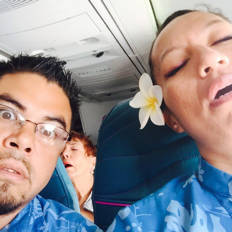 on our way home from work...tired...lol