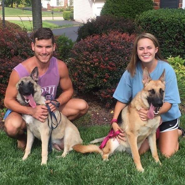 Our pups during early medical school! We now have three dogs (!!) Dixie is on the left and Kaia is on the right.