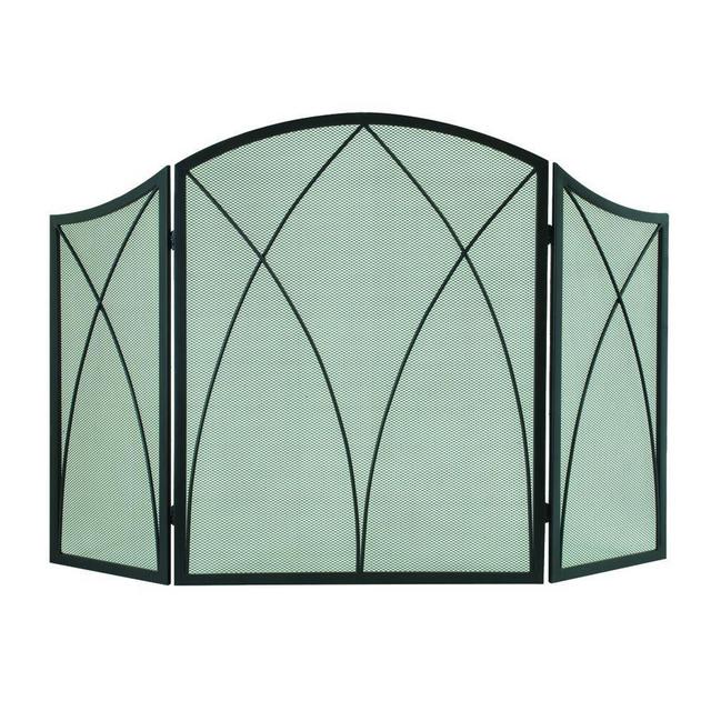 Arched 3-Panel Fireplace Screen