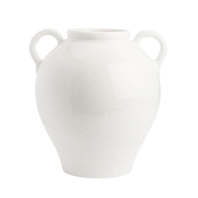 Salton Vase, White - Large Double Handle