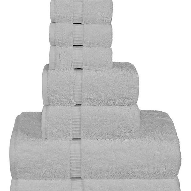 Chakir Turkish Linens Hotel & Spa Quality, Highly Absorbent Towel Set (Set of 8, White)