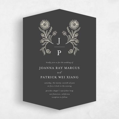 Black Diamond Wedding Invitation - Desrosiers Classic