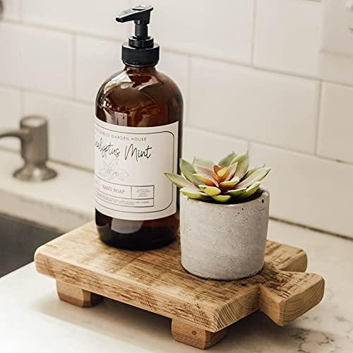 Soap Stand, Raw Wood Riser, Kitchen Tray, Sink Decor, Plant Holder, Bathroom Decorative Riser