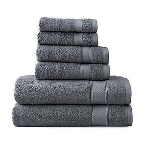 Wamsutta® 6-Piece Hygro® Duet Bath Towel Set in Pewter