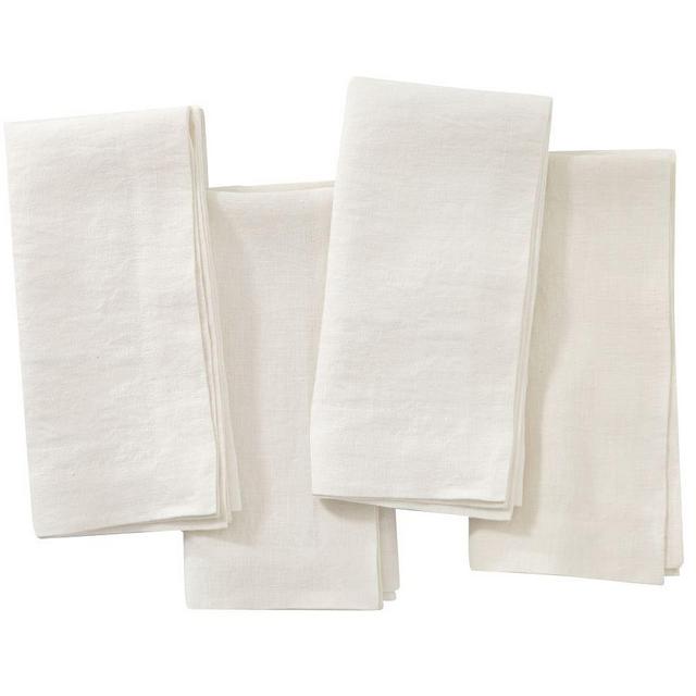 Mason Oversized Linen Napkins, Set of 4 - Ivory