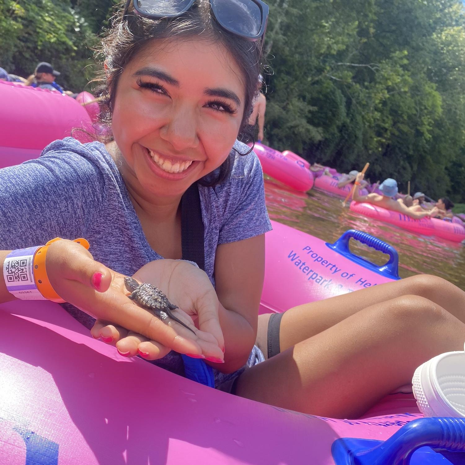 The following weekend MEDA Youth went tubing as well. We made a little friend along the way.