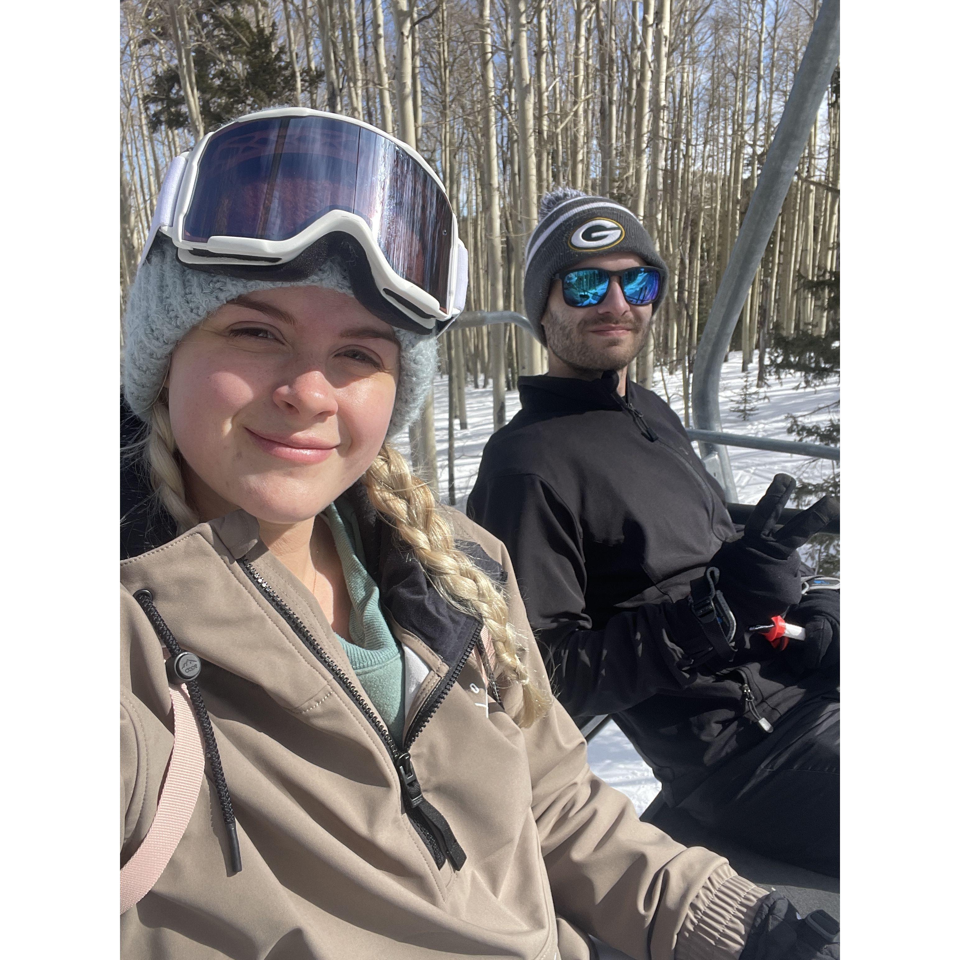 I've turned Colin into quite the skier
