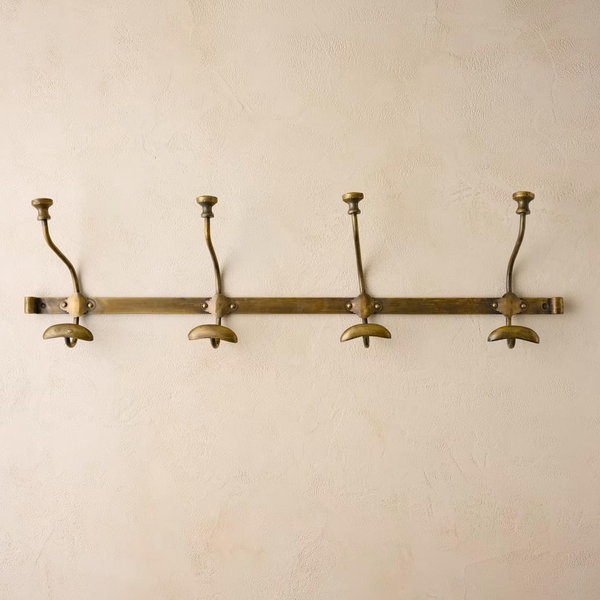Duke Antique Brass Metal Wall Hooks