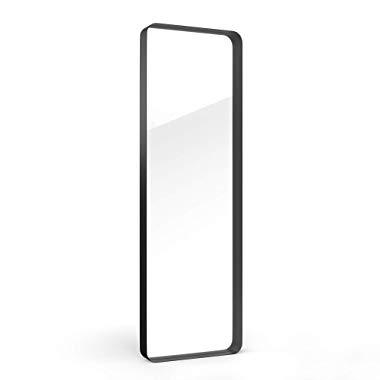 Upland Oaks Large Full Length Body Mirror for Floor & Wall in Bedroom - Metal Frame - Big & Tall Standing Mirrors for Leaning - Long Full-Length Leaner Mirror Size 65" x 21" (Black, Recessed)