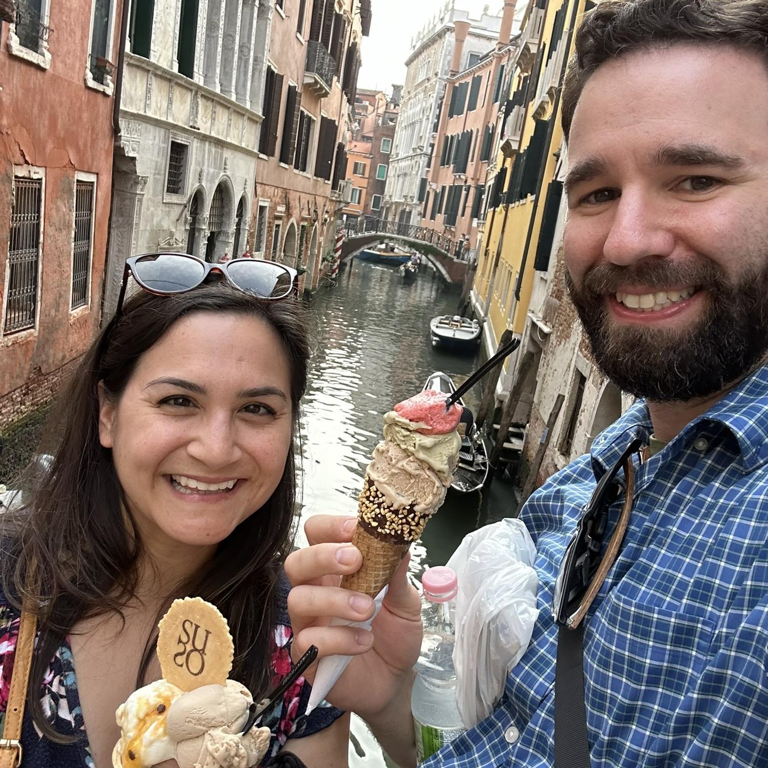 Eating all the gelato in Venice