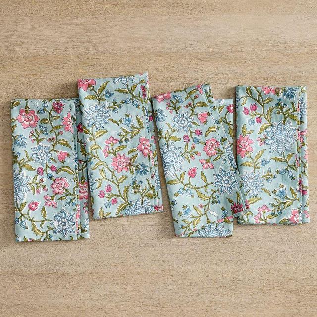 Kourtney Floral Cotton Napkins, Set of 4 - Multi