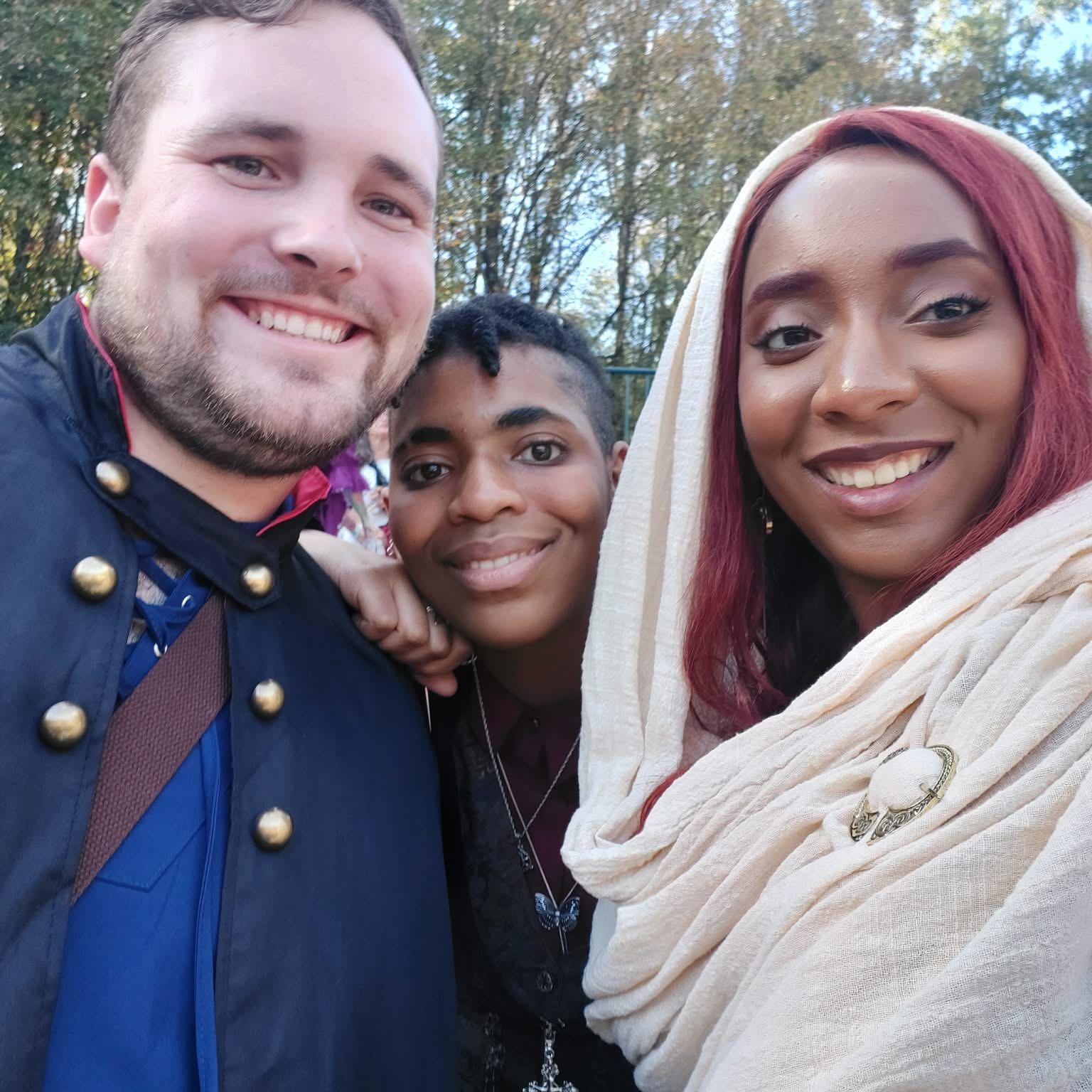 First Renaissance Faire in costumes! - Dillon, Arianna, and Shana (Oct 2023)