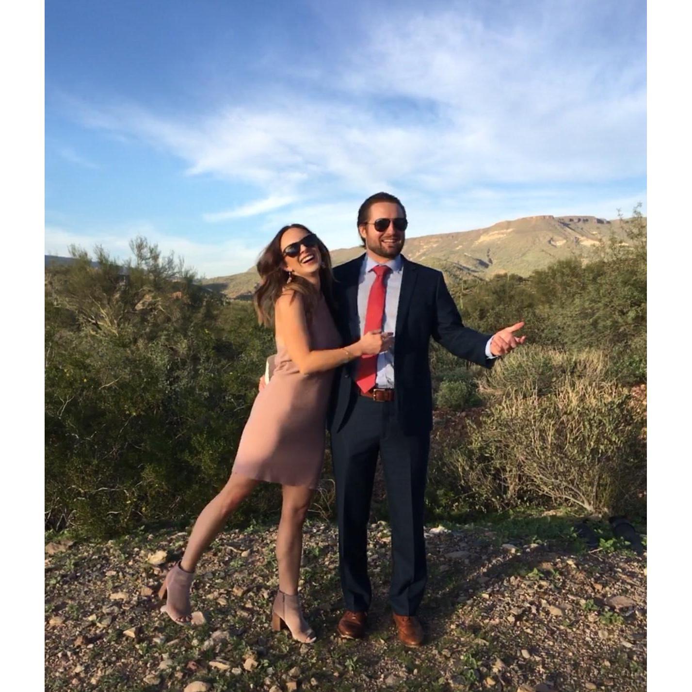 Kristi thought Matt would say he loved her on a mountain in Phoenix, he told her two weeks later. Come to find out, Matt was waiting for Kristi to say it first and Kristi was waiting on Matt.