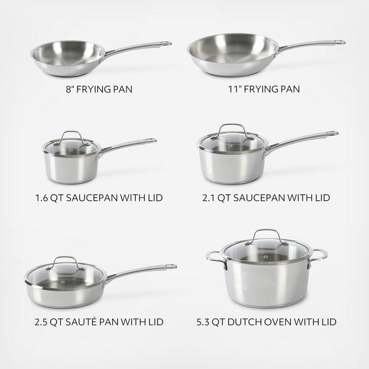 Sur La Table, Kitchen Essentials Chef's Deck 10-Piece Cookware Set