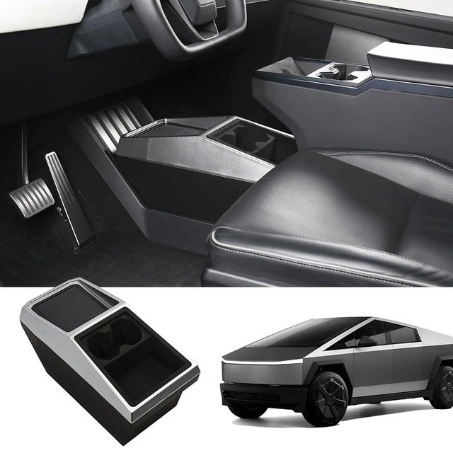 Abystar Floor Console Organizer Fit for Tesla Cybertruck 2024 2025, Multifunctional Storage Box for Cybertruck Interior Accessories
