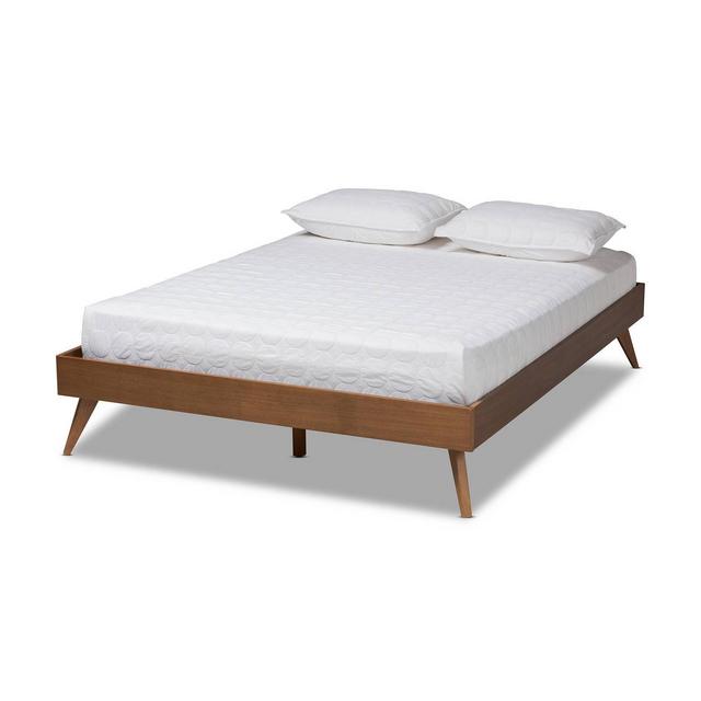 Full Lissette Wood Platform Bed Frame Brown - Baxton Studio