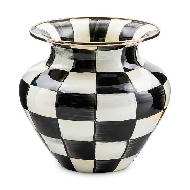 Mackenzie-Childs Courtly Check Enamel Large Vase