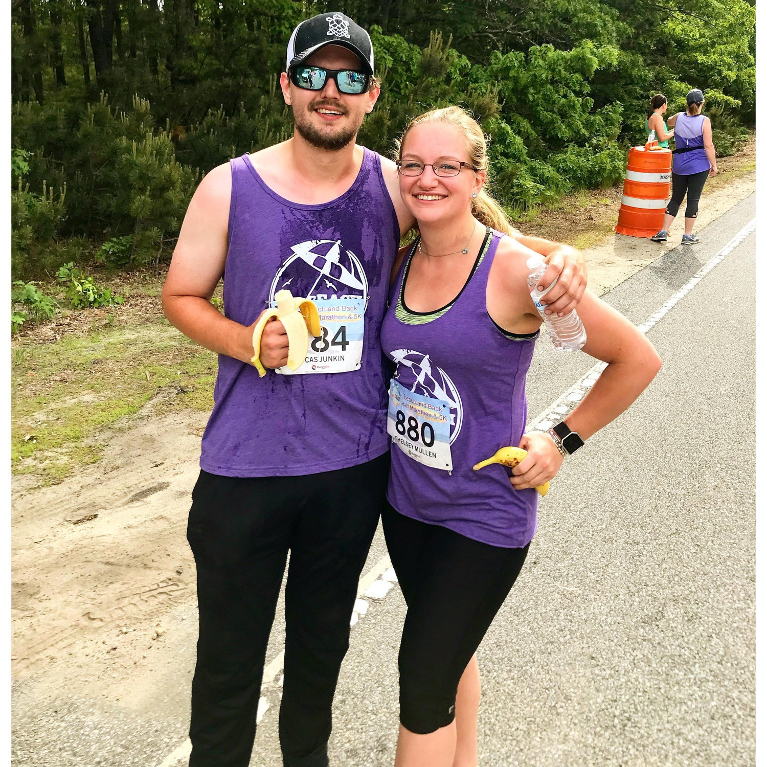 Our first and only 5k race together on Cape Cod