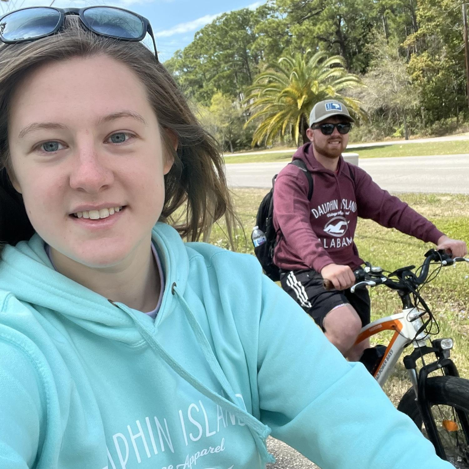 Bike riding at Dauphin Island