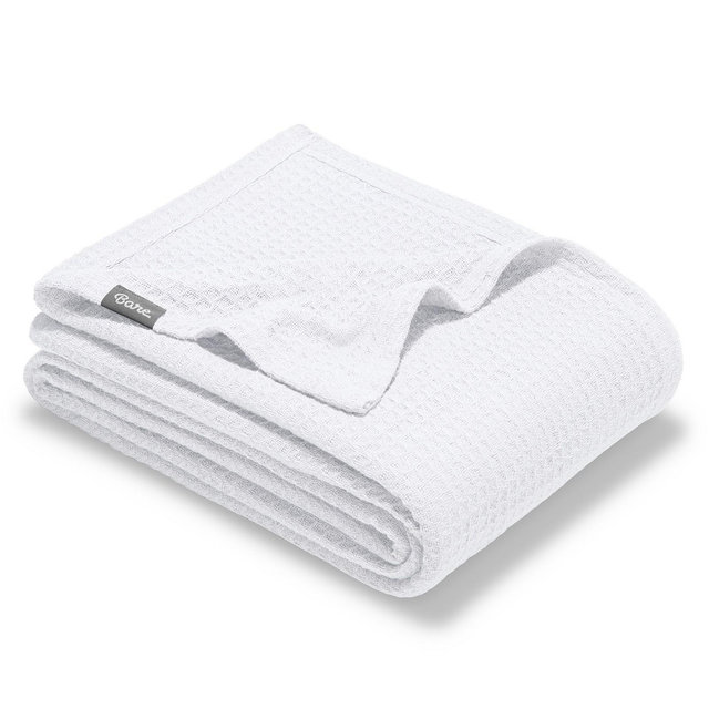 Bare Home Cotton Waffle Blanket Full/Queen