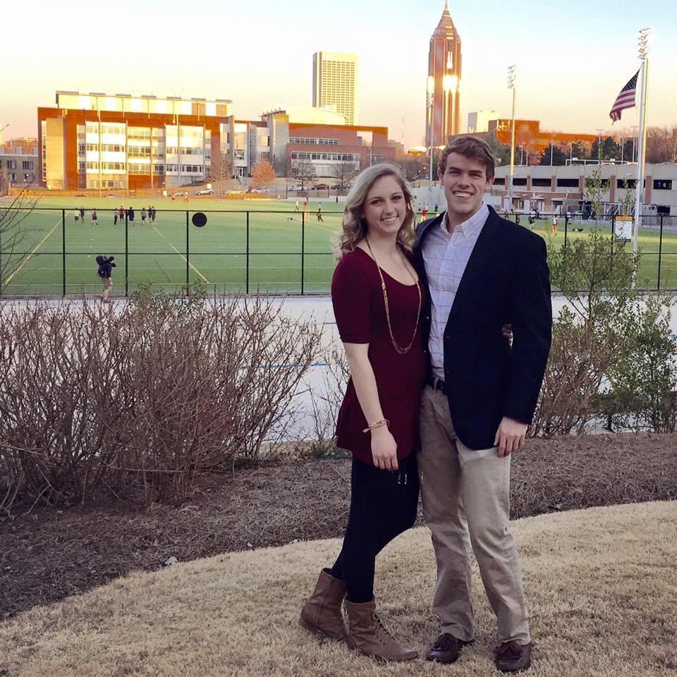 Our first Valentine's Day together while Chris was still in school at Georgia Tech.