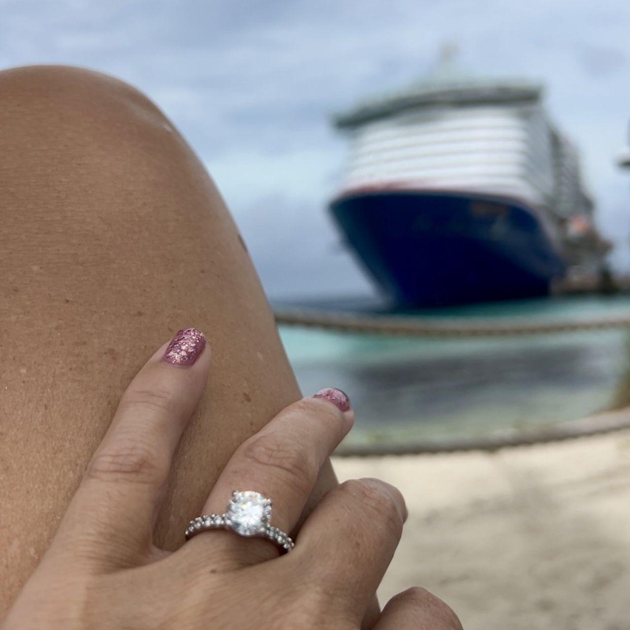 Celebrating our engagement on Grand Turk!