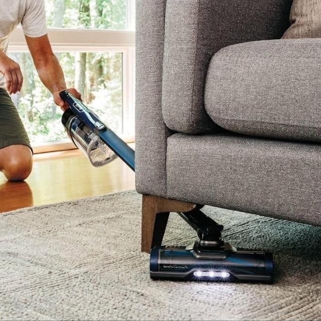 Shark IZ363HT Anti-Allergen Pet Power Cordless Stick Vacuum Self-Cleaning Brushroll, PowerFins, Removable Handheld, Crevice Tool, Dusting Brush, 50min Runtime, Blue