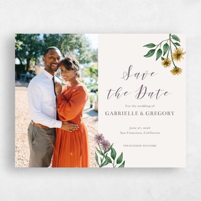 Light Oatmeal, Beige Wedding Save the Date - Mirasol Photo