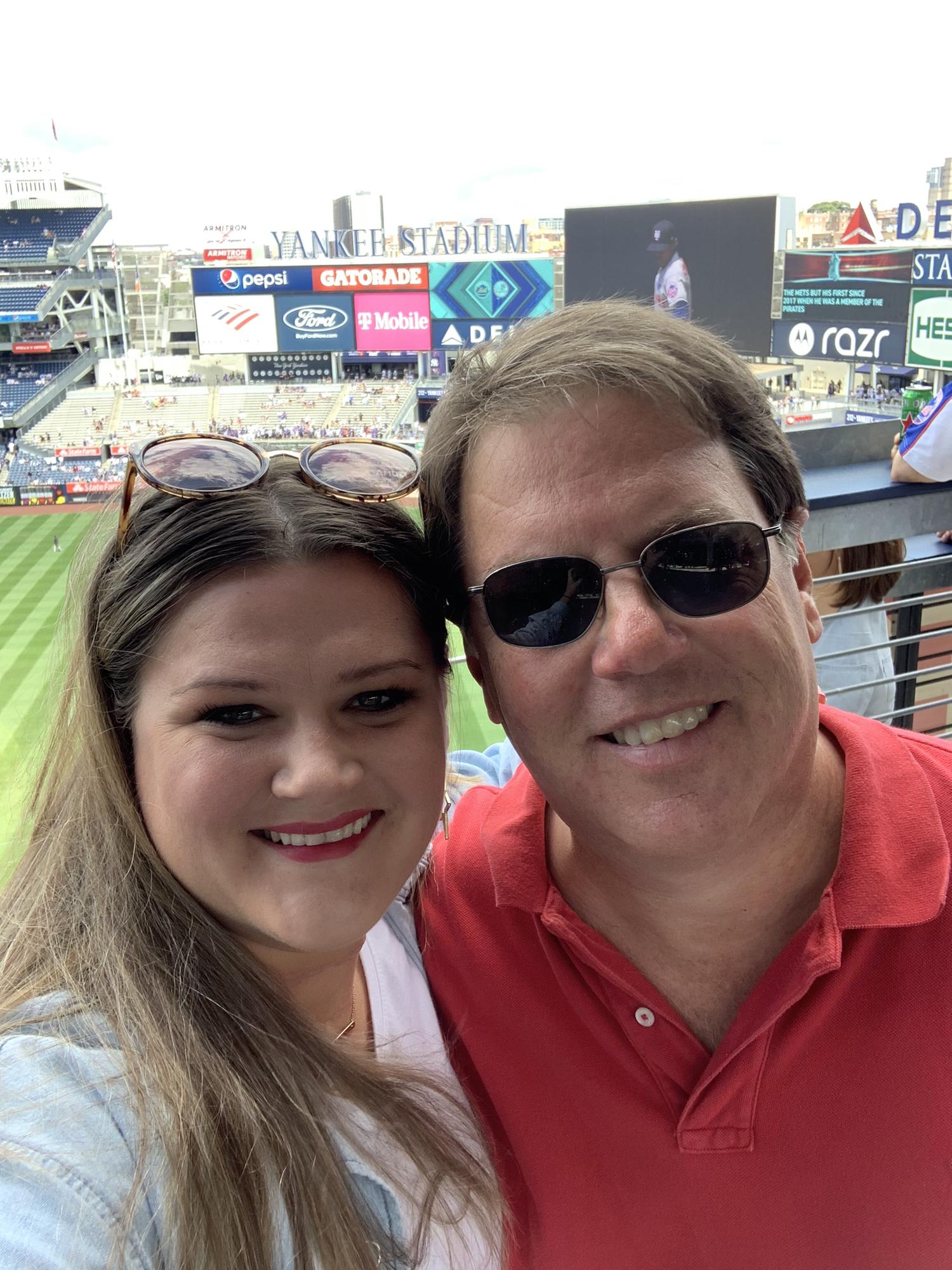 Watching the Yankees play in Yankee Statuim