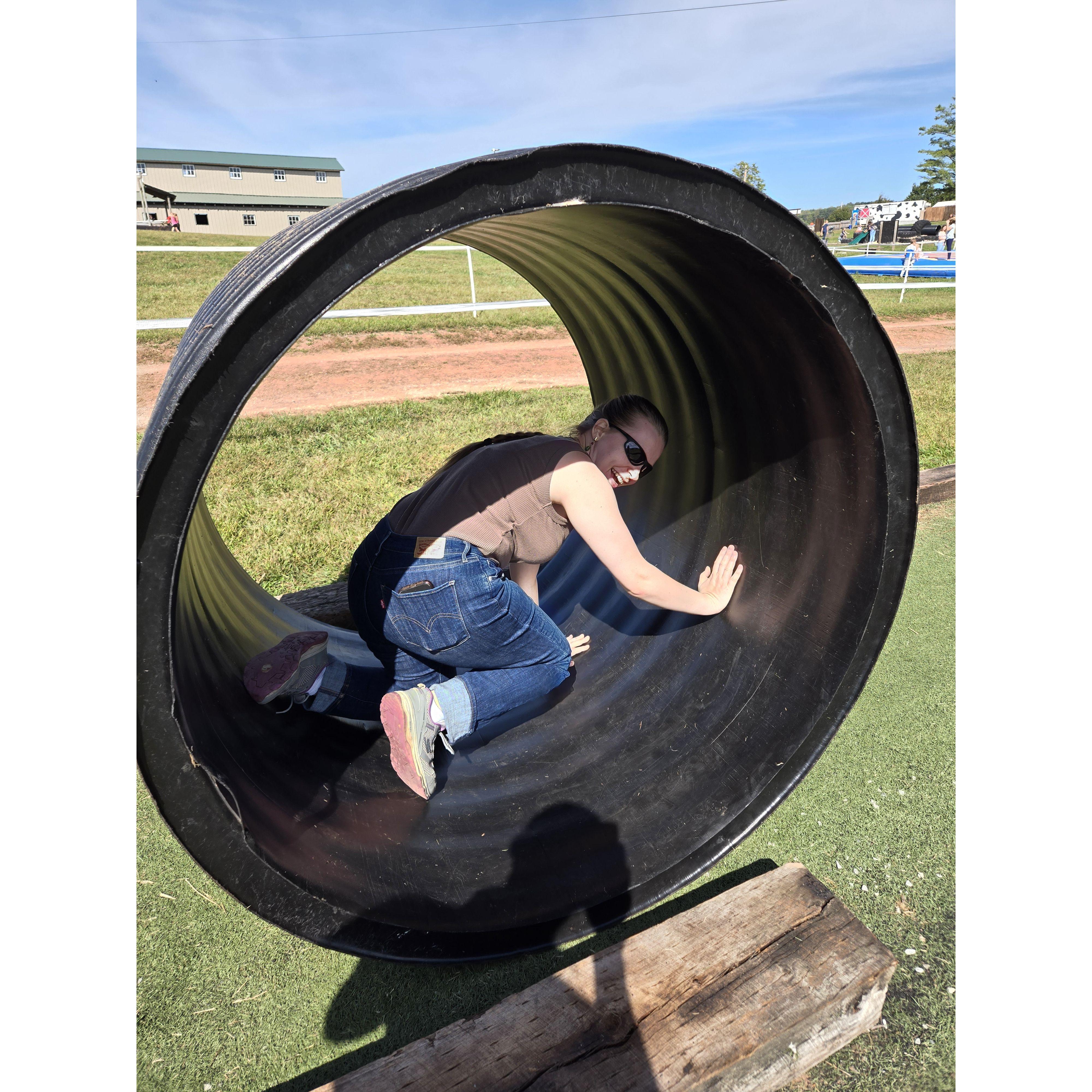 Rachel channels her inner hamster