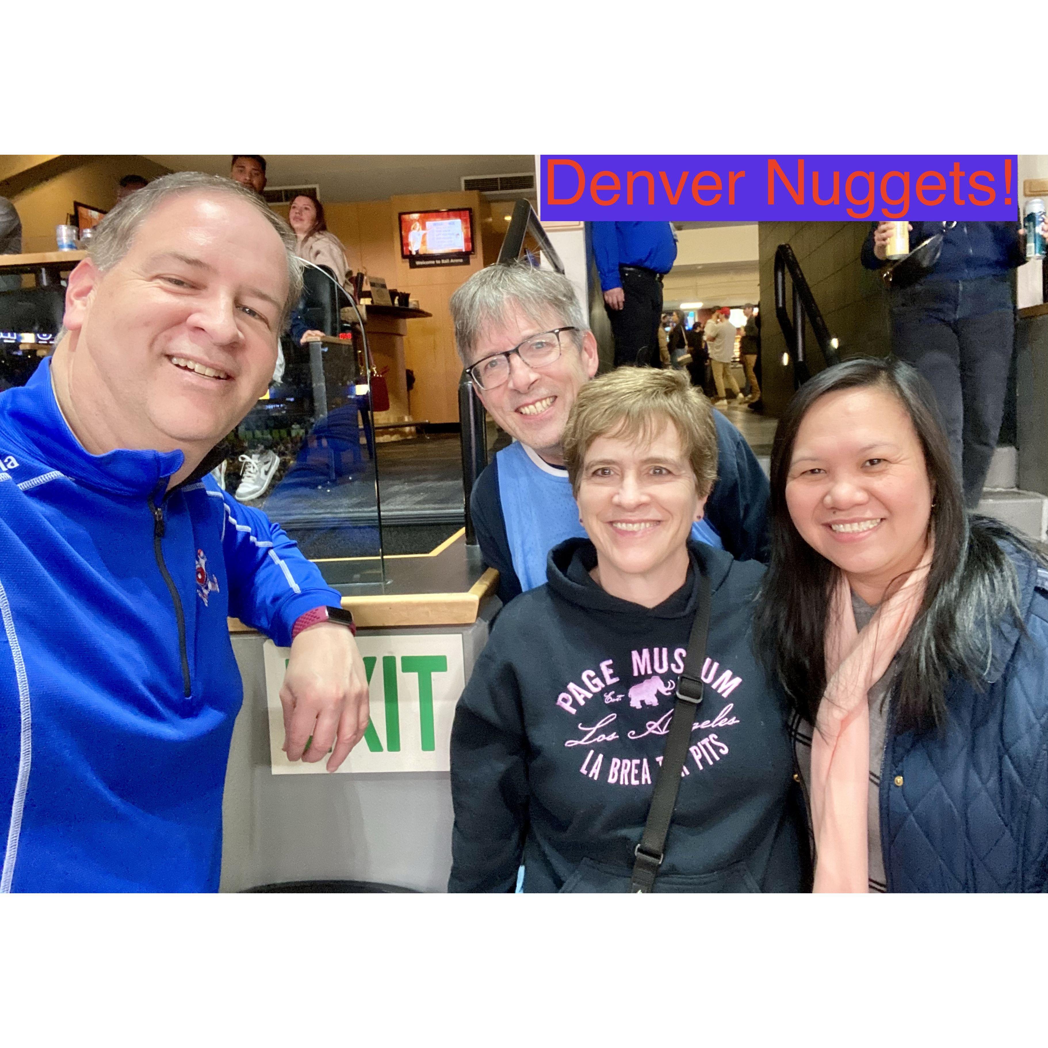 Beth and Mike at Denver Nuggets