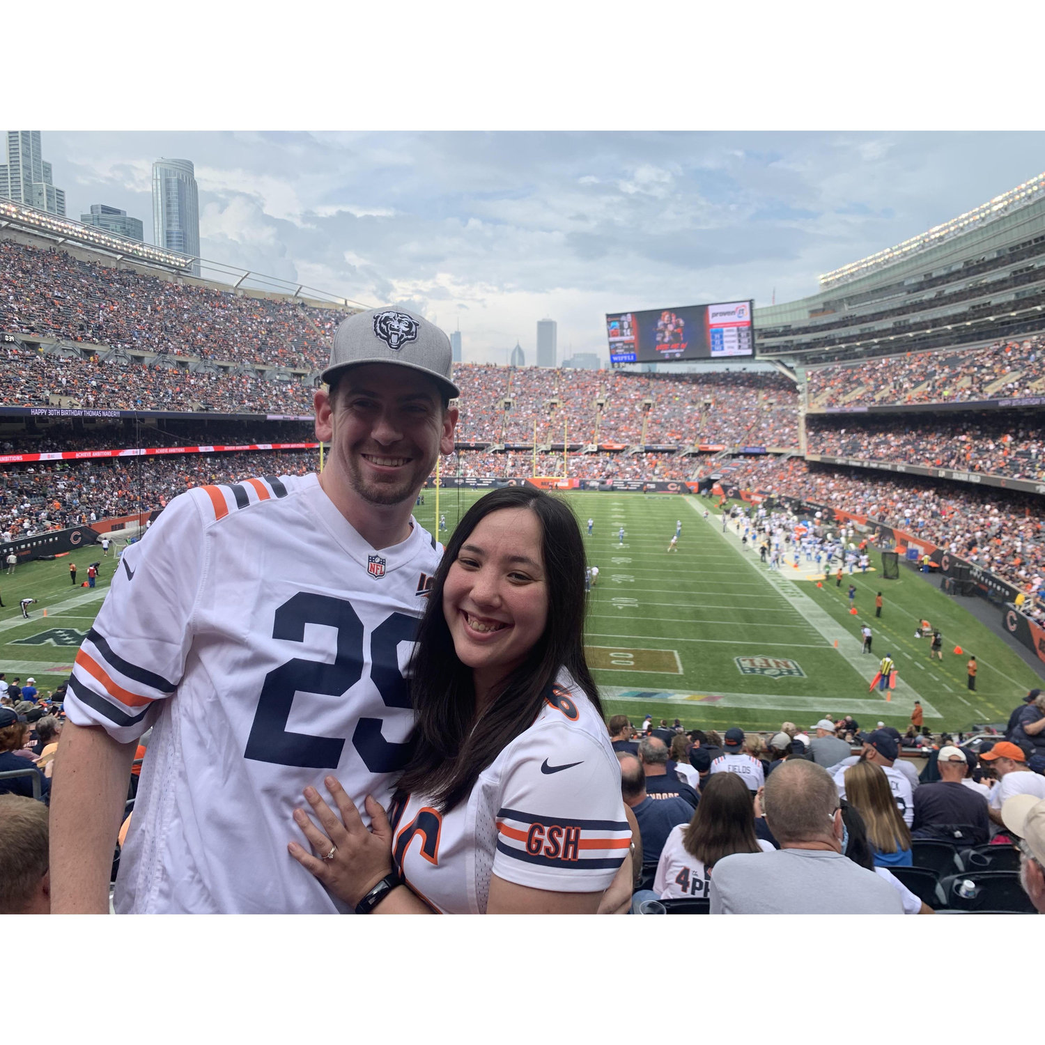 Nathan took Faith to her first Bears game on 10.3.2021. The Bears won 24-14 against the Lions.