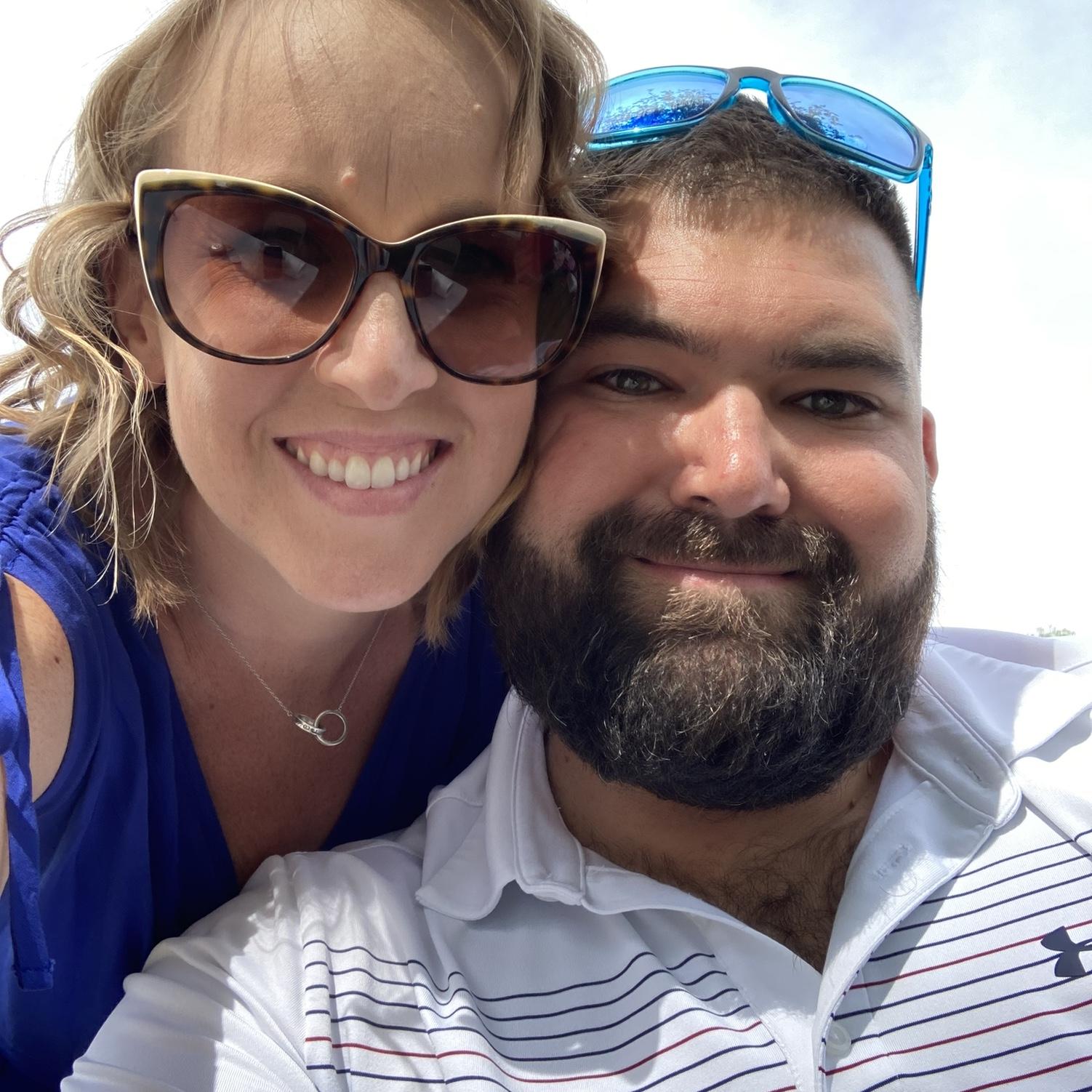 one of our first photos together- taken at our friend Julie's 4th of July party