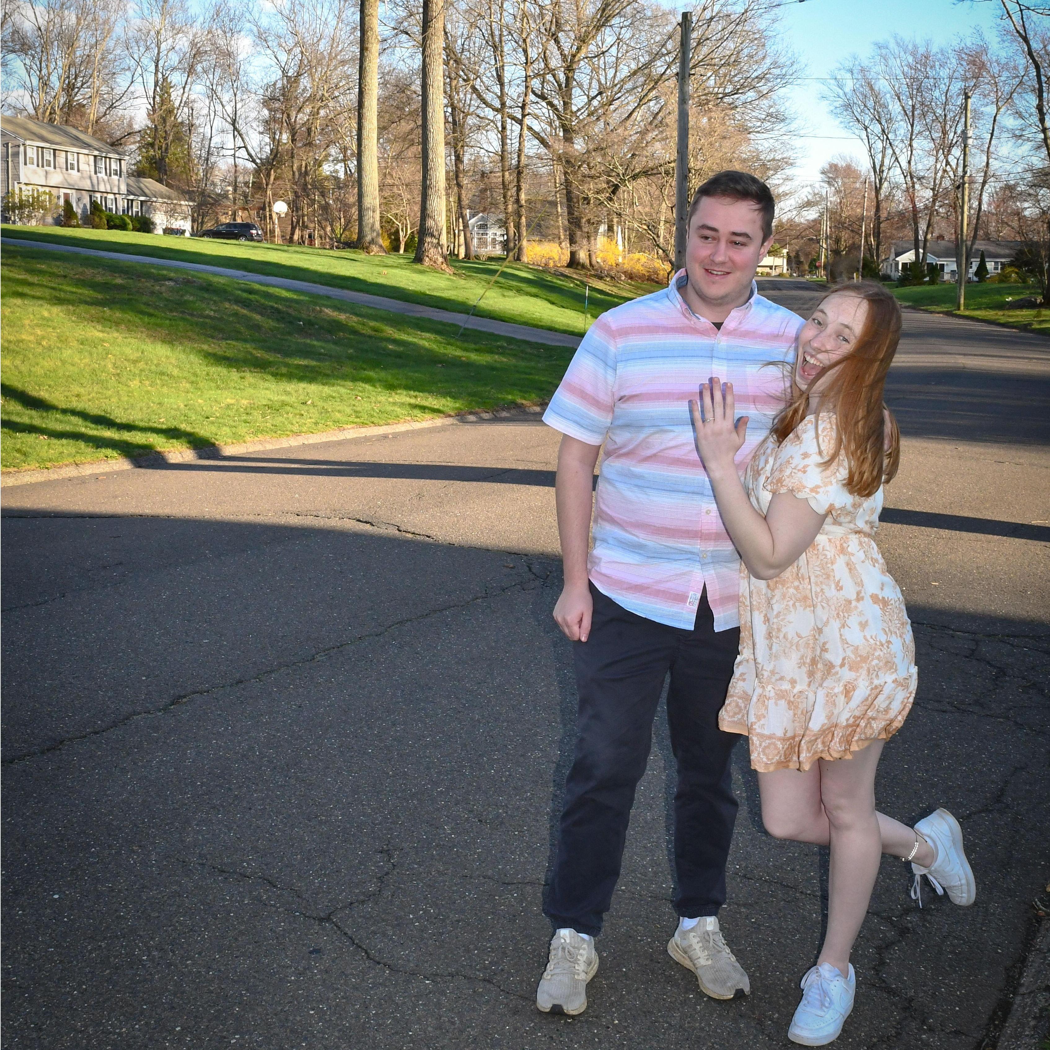 Spring 2025 - Julie's view of the Allen house, and now she's engaged!