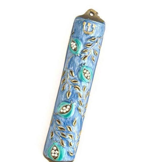 Pomegranate Tree Mezuzah Case