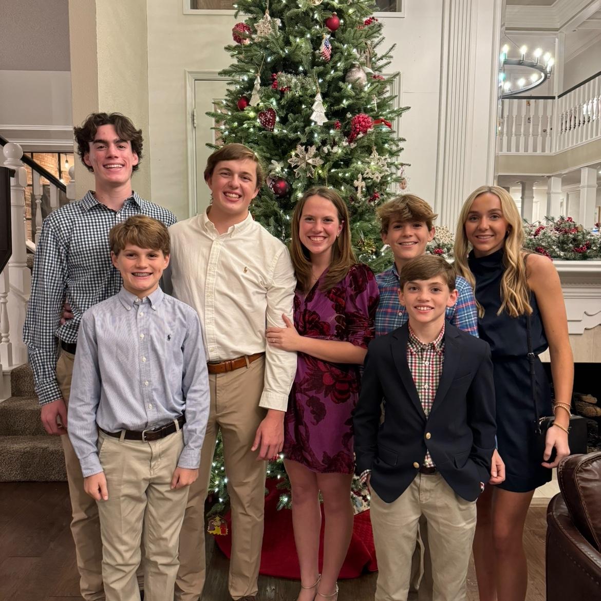 Rachel and Carter with all the Doolittle cousins!