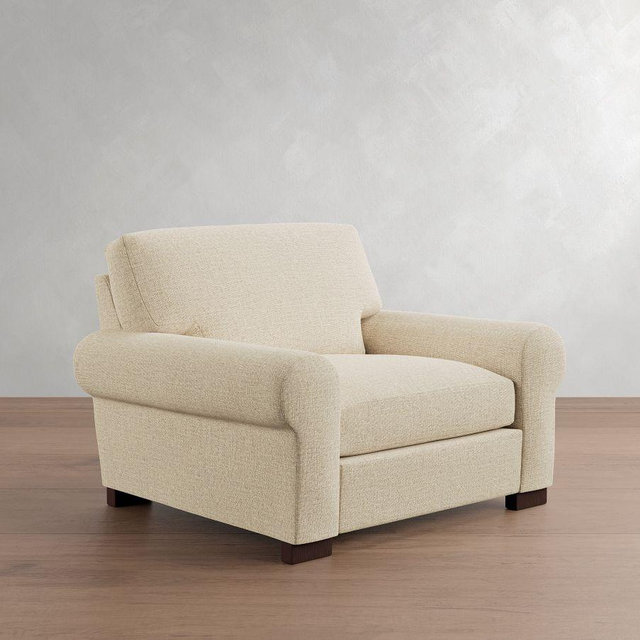 Turner Roll Arm Upholstered Small Armchair 41", DB CSH, PRF Everydaylinen℘ Oatmeal