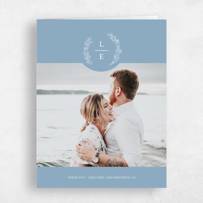 Blue Wedding Thank You - Merrion Photo