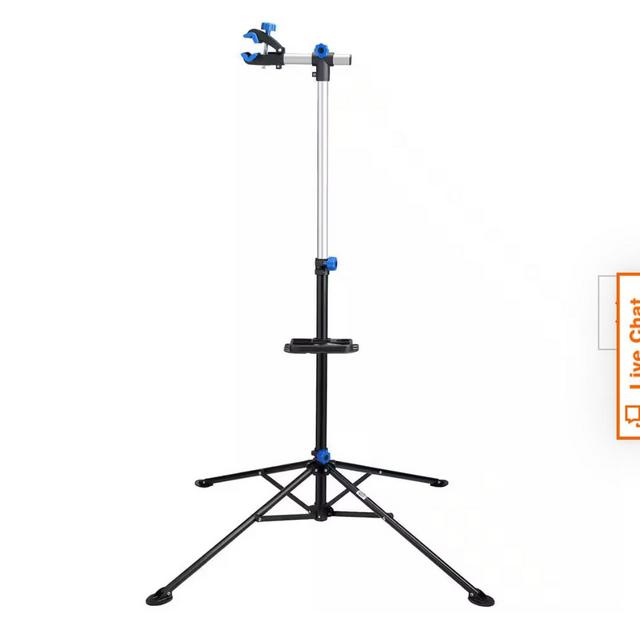 Black 1-Bike Adjustable Floor Stand Garage Bike Rack